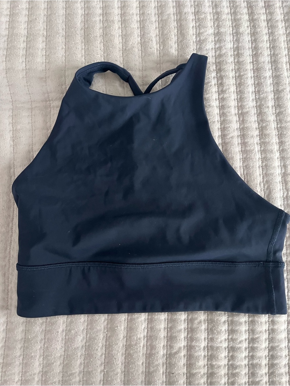 lululemon athletica High Neck sports bra Crop Top - Navy Blue